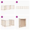 vidaXL Dog Gate with Door Foldable 6 Panels 118.1 " Solid Wood Fir