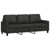 vidaXL Sofa Set Black Polyester, Metal, Textilene, Plywood