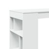 vidaXL Bar Table White Engineered Wood Bar Table Rectangular Modern