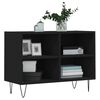 vidaXL TV Cabinet Black Engineered wood, iron 27.4 x 11.8 x 19.7 in