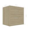 vidaXL Bedside Cabinet Sonoma Oak Engineered Wood Bedside Cabinet