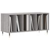 vidaXL Record Cabinet Grey Sonoma Engineered wood, Iron Medium