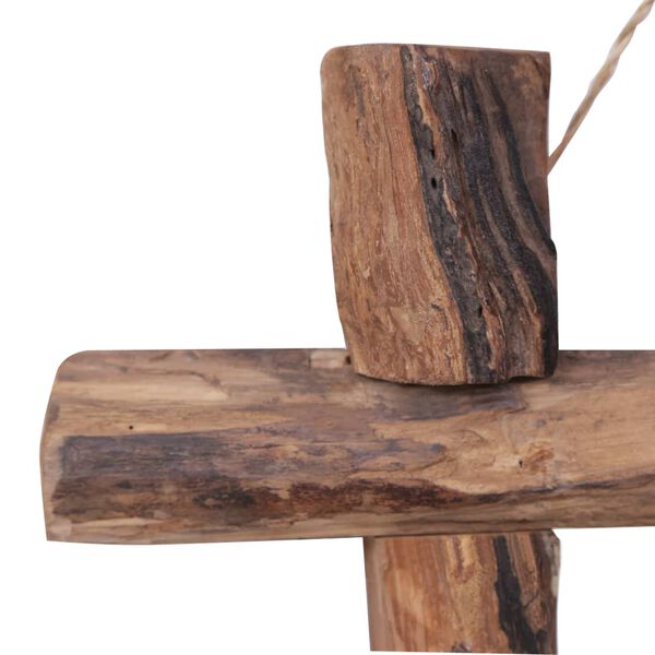 vidaXL Mirror Natural Recycled Teak Wood 19.7 x 19.7 in