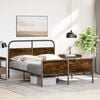 vidaXL Bed Frame Sonoma oak Steel and engineered wood 53.1x74.8 in