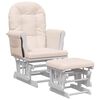 vidaXL Glider Chair With Stool Light pink, white