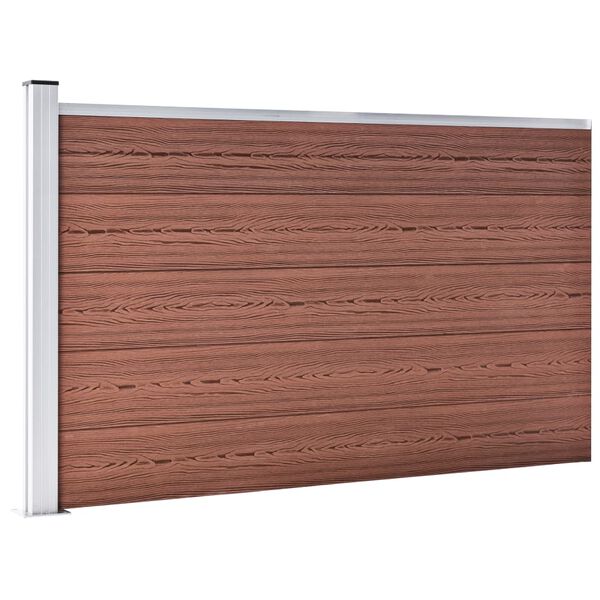 vidaXL Garden Fence WPC 68.9"x41.3" Brown