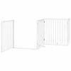 vidaXL Dog Gate Set of 4 White Poplar Wood Foldable Dog Gate