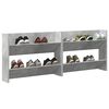 vidaXL Wall Shoe Cabinets 2 pcs Concrete Gray 31.5"x7.1"x23.6" Engineered Wood