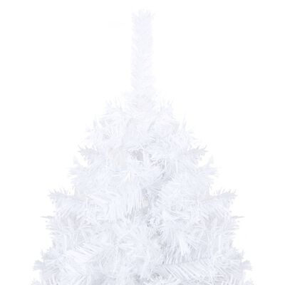 vidaXL Artificial Christmas Tree with Thick Branches White 94.5" PVC