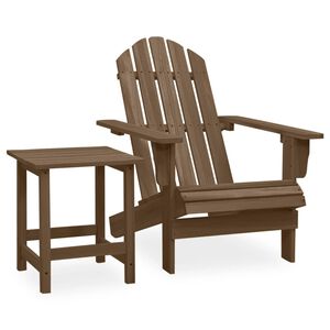 vidaXL Garden Chair Brown Solid Fir Wood 27.4 x 34.1 x 35.2 in Ergonomic
