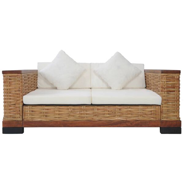 vidaXL Sofa Set Brown and Cream White