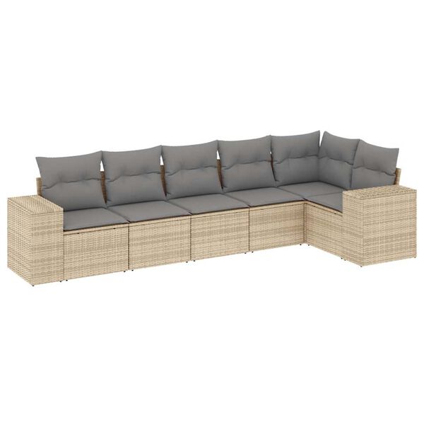 vidaXL Garden Sofa Set Beige, Light grey
