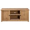 vidaXL TV Cabinet Natural Wood Solid Pine Wood Medium TV Cabinet