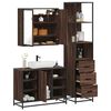vidaXL Bathroom Furniture Set Brown Oak Engineered wood, metal