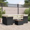 vidaXL Garden Sofa Set Black PE rattan Medium Modular Garden Sofa Set
