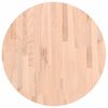 vidaXL Table Top Brown Solid Beech wood Diameter: 23.6 in Durable