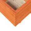 vidaXL Garden Planter Wax Brown Solid Pine Wood 24 in Wooden Planter
