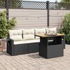 vidaXL Garden Sofa Set Black