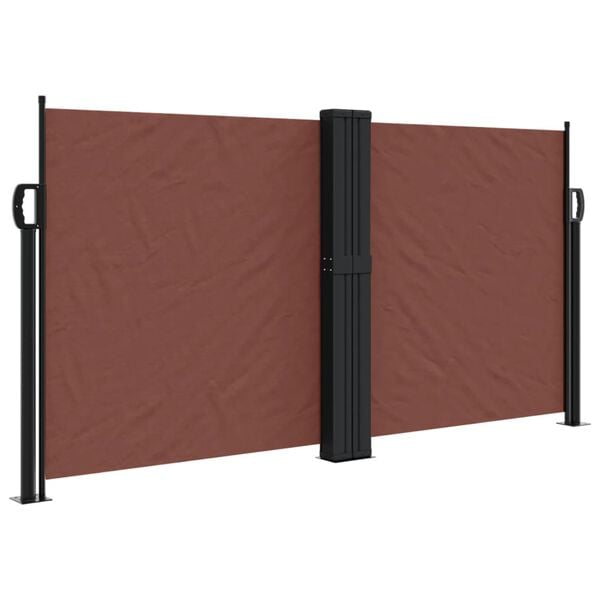 vidaXL Retractable Side Awning Brown