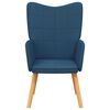 vidaXL Relaxing Chair Blue Polyester Standard Ergonomic Relaxing Chair