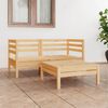 vidaXL Garden Lounge Set Natural Wood Solid pine wood Medium Modular