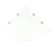 vidaXL Corner Shelf Clear Tempered glass Medium Corner Shelf