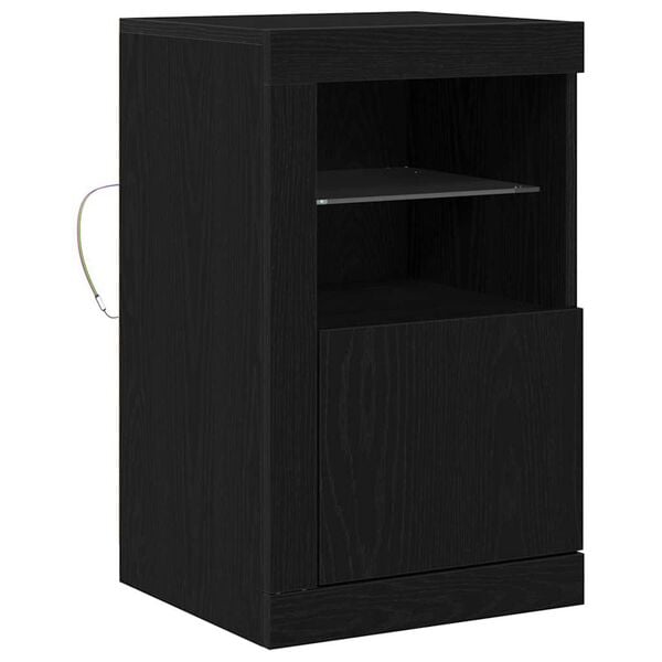 vidaXL Side Cabinet Black oak 41 x 37 x 67 cm Engineered wood