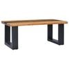 vidaXL Coffee Table Multicolor Teak wood, Mango wood, Polyresin