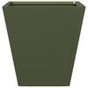 vidaXL Garden Planter Olive Green Cold-rolled steel 11.8 x 11.8 x 11.8 in