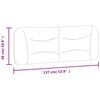 vidaXL Headboard Cushion Dark Grey Fabric (100% polyester) Full Size