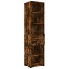 vidaXL Slim Storage Cabinet Smoked Oak Engineered Wood Slim