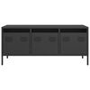 vidaXL TV Cabinet Black Cold-rolled steel Medium TV Cabinet