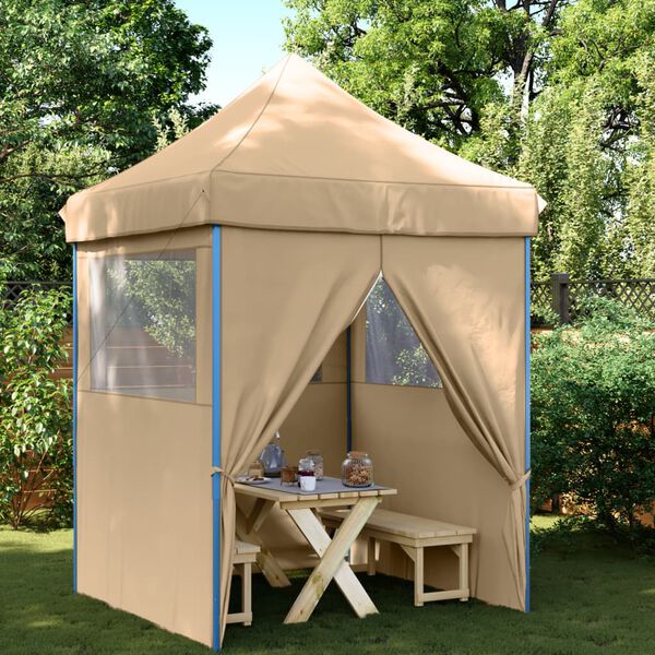 vidaXL Party Tent Beige, Blue