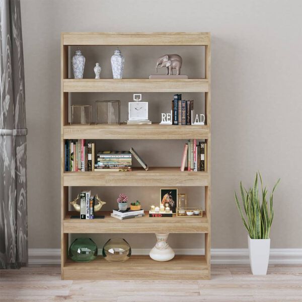 vidaXL Book Cabinet Sonoma oak Engineered wood Large Book Cabinet
