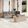 vidaXL Outdoor Sofa Set Beige, Light Grey