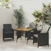 vidaXL Garden Table Black