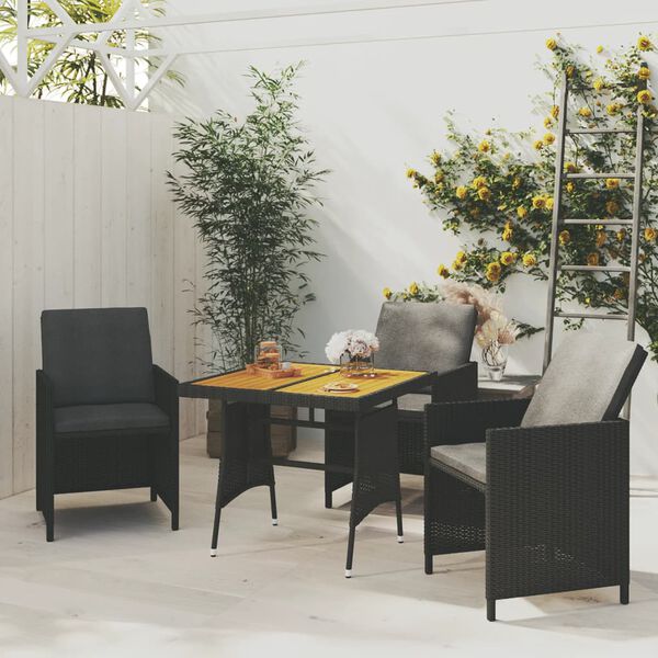 vidaXL Garden Table Black
