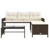 vidaXL Garden Sofa Brown PE rattan Medium Removable Covers Garden Sofa