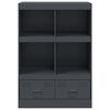 vidaXL Highboard Anthracite Cold-rolled steel 26.4x15.4x37.4 in