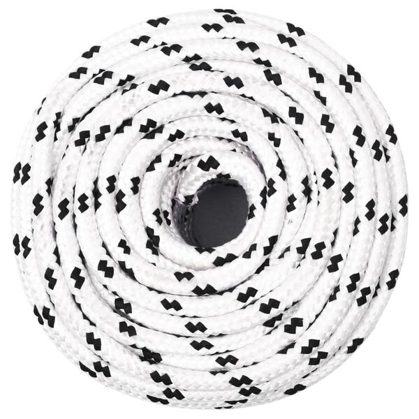 vidaXL Work Rope White 0.39 " 328.1 ' Polyester