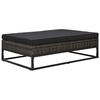 vidaXL Garden Sofa Grey Poly Rattan Large Modular Outdoor Sofa