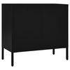 vidaXL Sideboard Black Steel Medium Sideboard Rectangular Modern