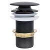 vidaXL Push Drain without Overflow Function Black 2.5x2.5x3.6"