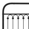 vidaXL Bed Frame Black Steel 42.1x80.0 in Durable Bed Frame