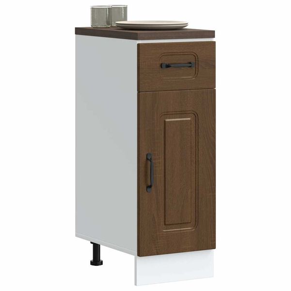 vidaXL Kitchen Base Cabinet Brown Oak Engineered Wood Standard