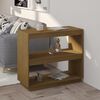vidaXL Book Cabinet Honey brown Solid Pinewood Medium Storage