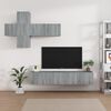 vidaXL TV Cabinet Set Set of 7 Gray sonoma Engineered wood Medium