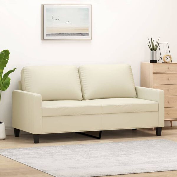 vidaXL 2-seater Sofa Cream