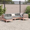 vidaXL Garden Sofa Set Grey Solid Douglas Fir wood Large Modular