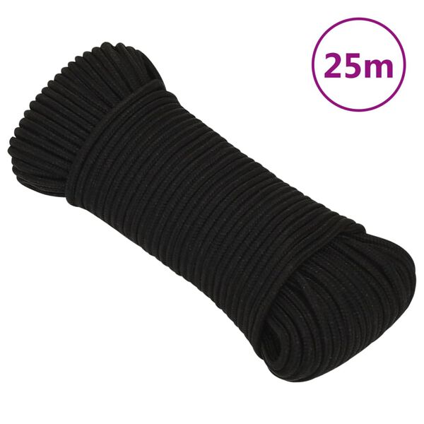 vidaXL Work Rope Black 0.12 " 82.0 ' Polyester